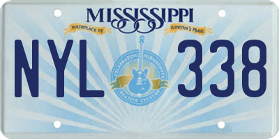 MS license plate NYL338