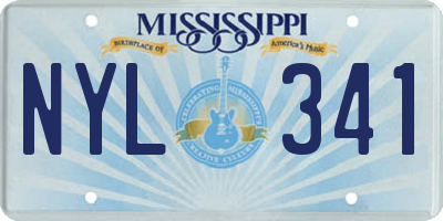 MS license plate NYL341