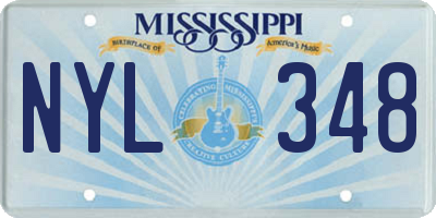 MS license plate NYL348