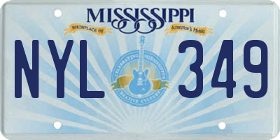 MS license plate NYL349