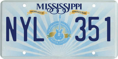 MS license plate NYL351