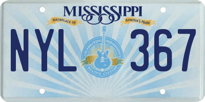 MS license plate NYL367