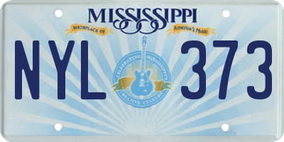 MS license plate NYL373