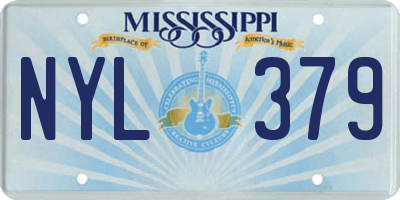 MS license plate NYL379