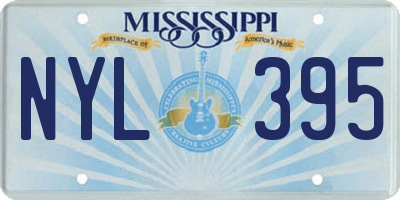 MS license plate NYL395