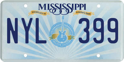 MS license plate NYL399