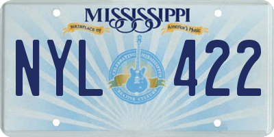 MS license plate NYL422