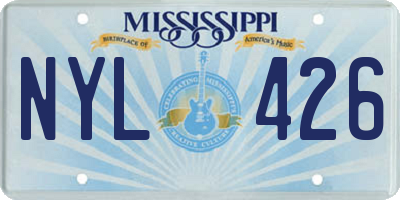 MS license plate NYL426
