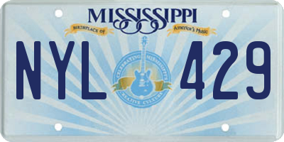 MS license plate NYL429