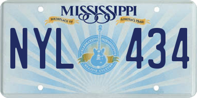 MS license plate NYL434