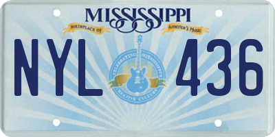 MS license plate NYL436