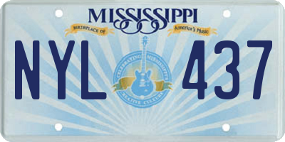 MS license plate NYL437