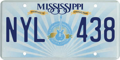 MS license plate NYL438