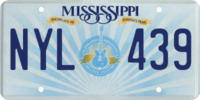 MS license plate NYL439