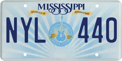 MS license plate NYL440