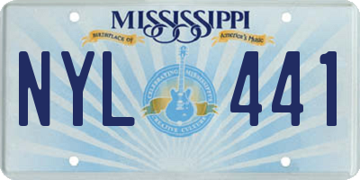 MS license plate NYL441