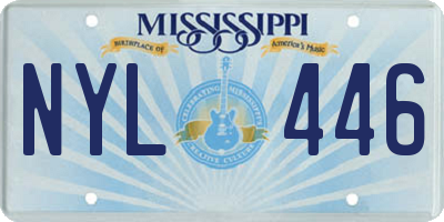 MS license plate NYL446