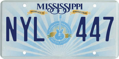 MS license plate NYL447
