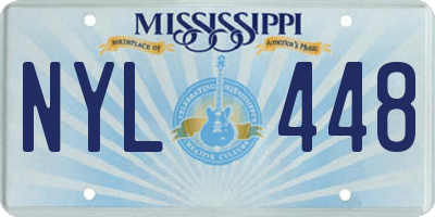 MS license plate NYL448