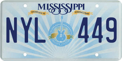 MS license plate NYL449
