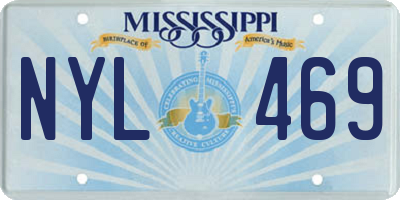 MS license plate NYL469