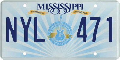 MS license plate NYL471