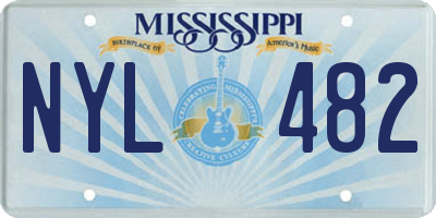 MS license plate NYL482