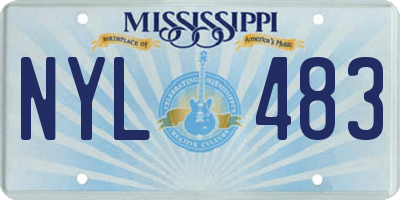 MS license plate NYL483