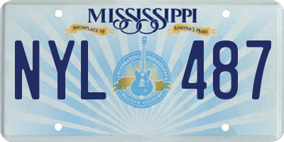 MS license plate NYL487