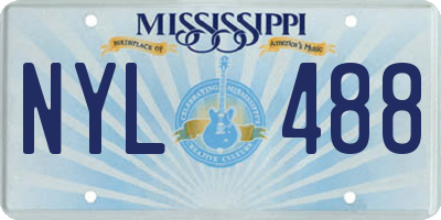 MS license plate NYL488