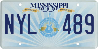 MS license plate NYL489