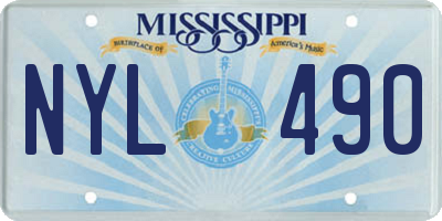 MS license plate NYL490