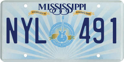 MS license plate NYL491