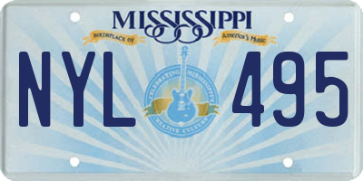 MS license plate NYL495