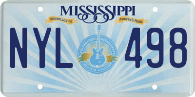 MS license plate NYL498