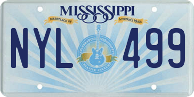MS license plate NYL499