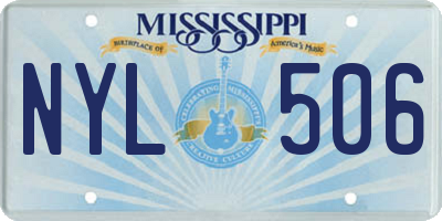 MS license plate NYL506