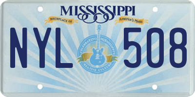 MS license plate NYL508