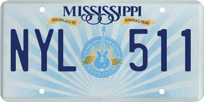 MS license plate NYL511