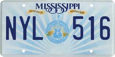 MS license plate NYL516