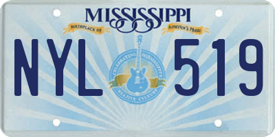 MS license plate NYL519