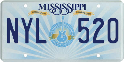 MS license plate NYL520