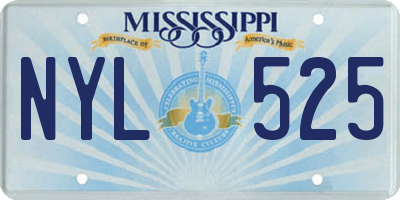 MS license plate NYL525