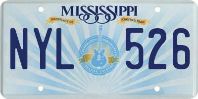 MS license plate NYL526
