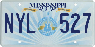 MS license plate NYL527