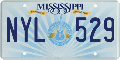 MS license plate NYL529