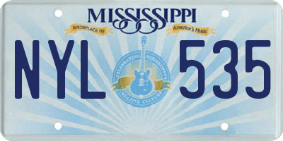 MS license plate NYL535