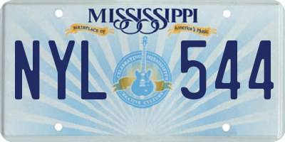 MS license plate NYL544