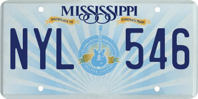 MS license plate NYL546