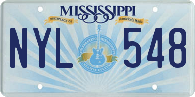 MS license plate NYL548